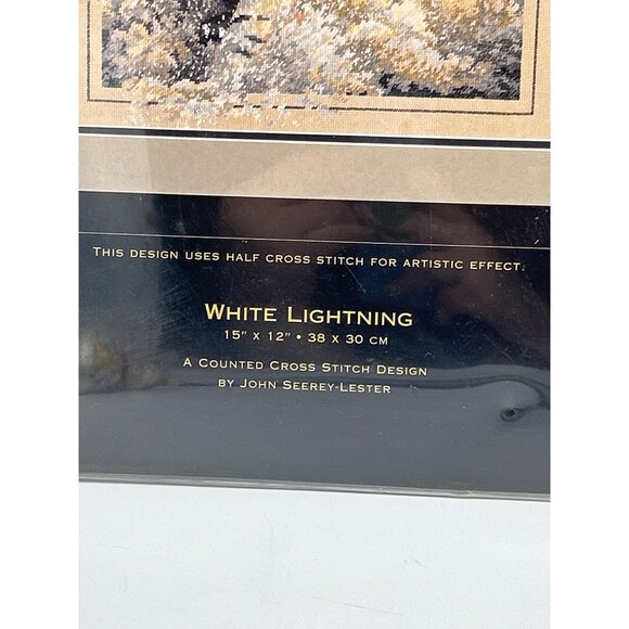 Dimensions Gold Collection "White Lightning" Tiger Cross Stitch Kit 15" x 12" Jo - Picture 3 of 5